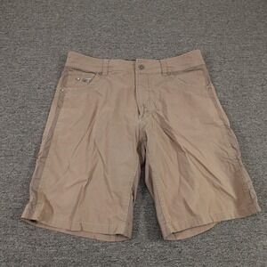 Kuhl Shorts Mens 34 Khaki Brown Radikl Outdoor Hiking Stretch UPF 50+ Casual
